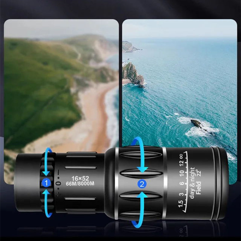 🔥LAST DAY 65% OFF -16X52 Monocular bifocal optical zoom telescope
