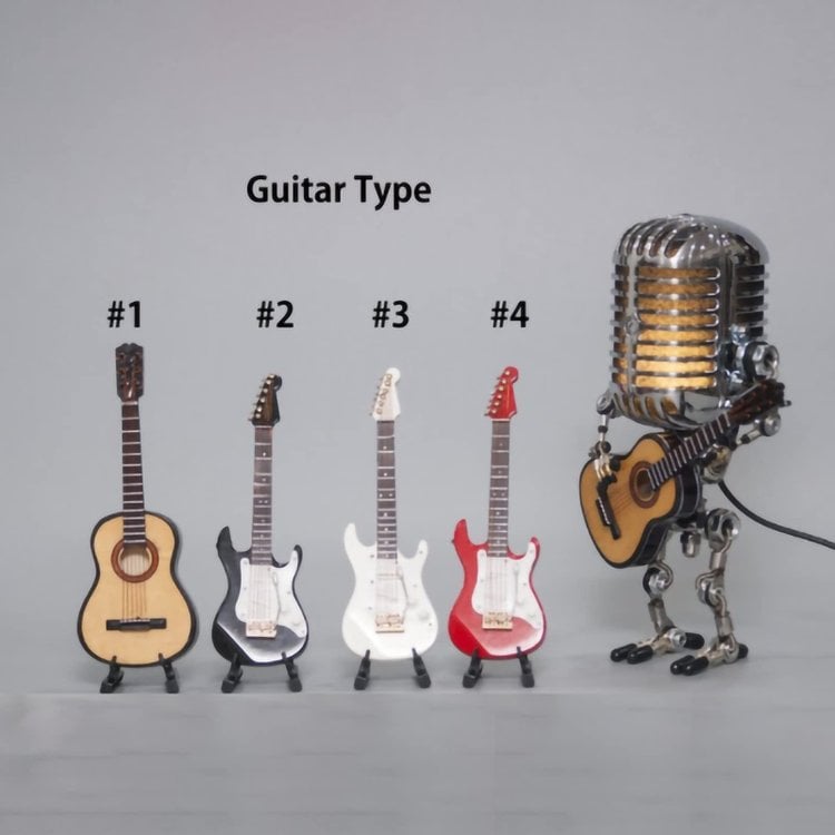 LAST DAY 65% OFF🎁Brivibe™ Vintage Metal Microphone Robot Desk Lamp🎸(Get Free Guitar)
