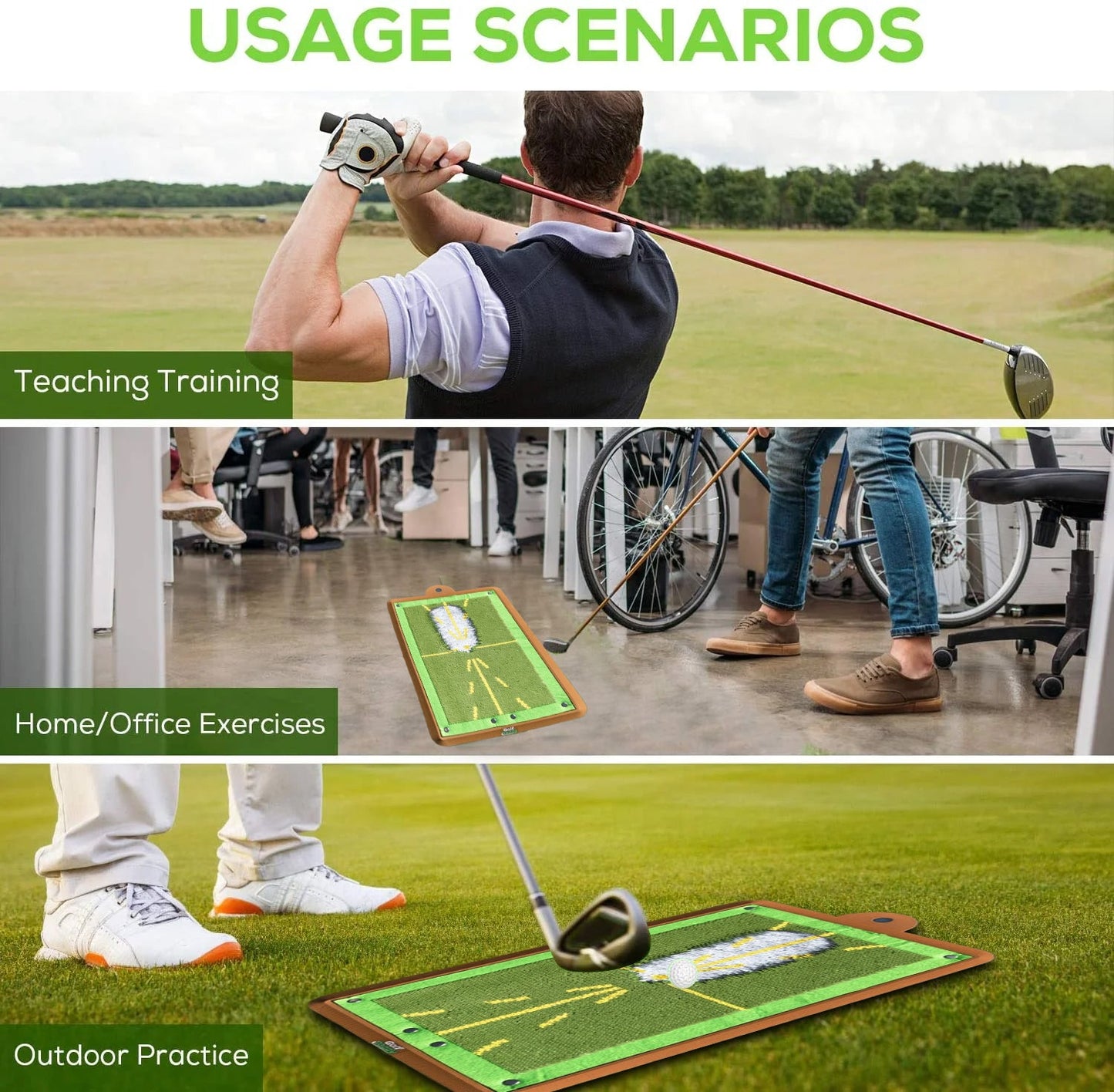 (Hot Sale-65% OFF)Brivibe™ Golf Training Mat For Swing Detection Batting