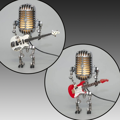 LAST DAY 65% OFF🎁Brivibe™ Vintage Metal Microphone Robot Desk Lamp🎸(Get Free Guitar)
