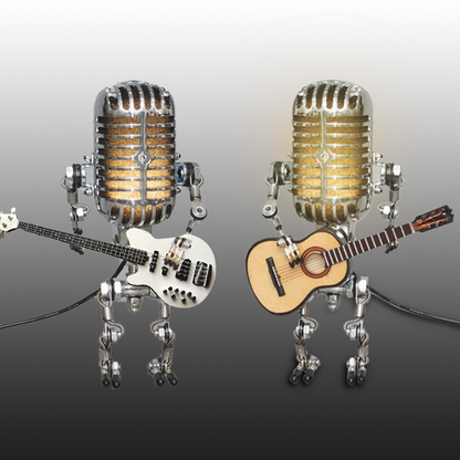 LAST DAY 65% OFF🎁Brivibe™ Vintage Metal Microphone Robot Desk Lamp🎸(Get Free Guitar)