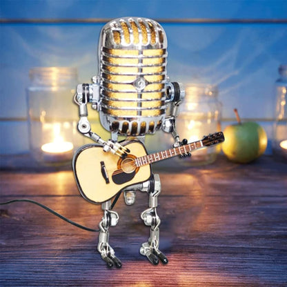 LAST DAY 65% OFF🎁Brivibe™ Vintage Metal Microphone Robot Desk Lamp🎸(Get Free Guitar)
